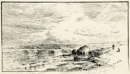 Stranden nær Point Judith, Rhode Island