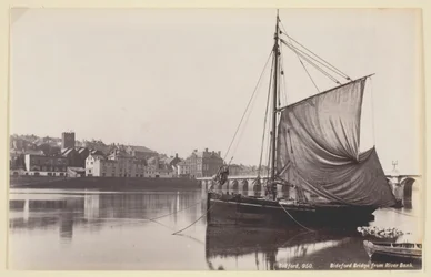 Bideford Bridge fra River Bank, 186094.