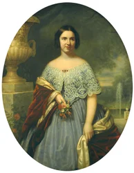 Lucy Tappan Bowen, fru Henry C. Bowen, 1859.