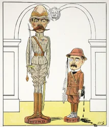 K, k, illustrasjon fra The Struwwelpeter Alphabet, vers av Harold Begbie (1871–1929)