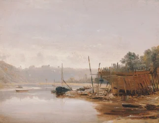Båtbygging nær Dinan, Bretagne