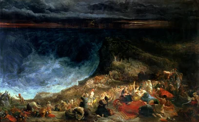 Israels befrielse - Farao og hæren hans overveldet i Rødehavet, 1825