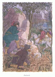 Bakholdsangrep (fargelitografi)