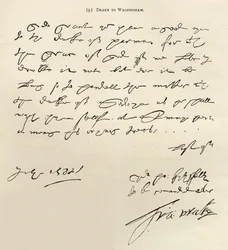 Brev fra Sir Francis Drake til Sir Francis Walsingham signert 29. juli 1588, publisert i 
