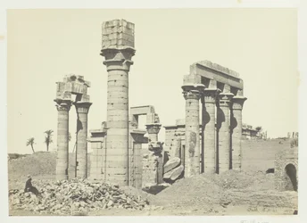 Cleopatras tempel i Erment, nær Theben, 1857.