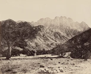 Serbal-fjellet, fra Wadi Feiran, Egypt