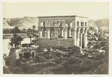 Pharoahs seng, Philæ, fra det store tempelet, 1857.