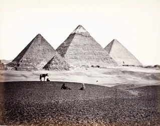 Pyramidene i El-Geezeh (fra sørvest)