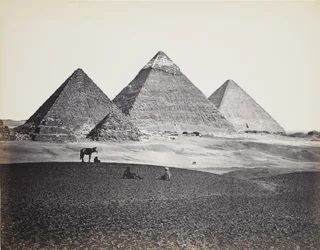 Pyramidene i El-Gizeh, sett fra sørvest