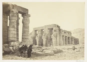 Memnonium, Theben, fra sletten