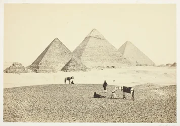 Pyramidene i El Geezeh, fra sørvest, 1857.
