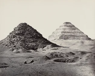 Pyramidene i Saqqara sett fra nordøst