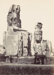 Statuene av Memnon. Thebensletten, 1857.
