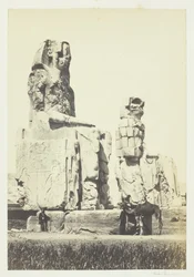 Statuene av Memnon, Thebensletten, 1857.