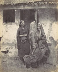 Tre østindiske kvinner, 1870-tallet.