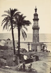 Utsikt ved Girgeh, 1857.