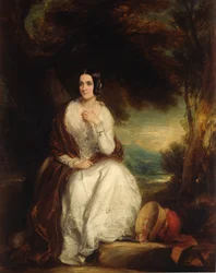 Portrett av Eleanor, kone til den fjerde hertugen av Northumberland, ca. 1844 (olje på lerret)