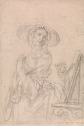En studie for "Seing - La Vue" (En av de fem sansene)