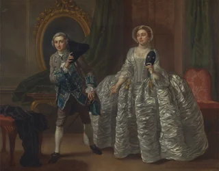 David Garrick og fru Pritchard i Benjamin Hoadleys «Den mistenkelige ektemannen»
