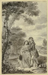 Illustrasjon til Roderick Random, av Tobias Smollett