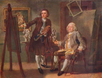 Robert Walpole, første jarl av Orford, K.G., i studioet til Francis Hayman, R.A., c1748-1750, 19