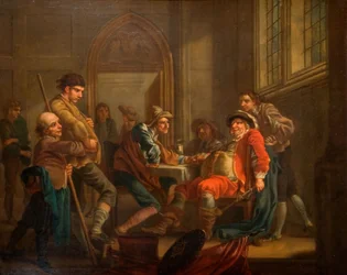 Sir John Falstaff Raising Recruits, 1765.