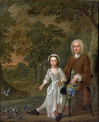 William Ellis og hans datter Elizabeth, ca. 1745