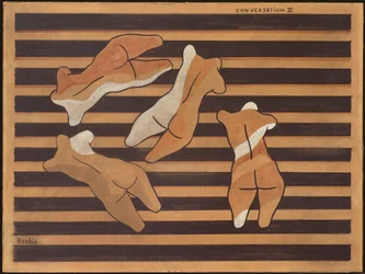 Samtale II, ca. 1922 (akvarell på komposisjonstavle)