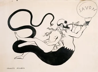 Tegning til det dadaistiske tidsskriftet «La Revue», utgave 391 nr. 3