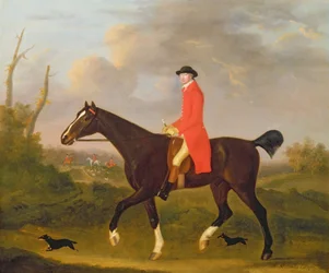 En gentleman på sin Hunter som rir til Hounds