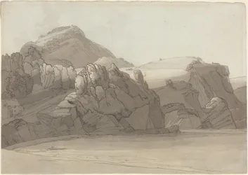 En steinete kyst ved Coombmartin, Devon (Combe Martin Bay)