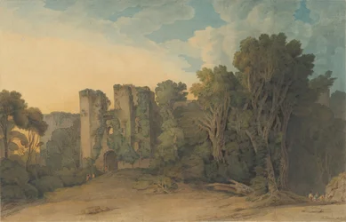 Berry Pomeroy Castle i fylket Devon, 1775-1805.