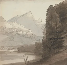 Ved Rhinen nær kilden, lys fra høyre