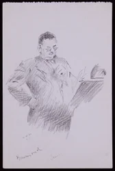 Portrett av Aubrey Hammond, ca. 1934 (blyant på papir)