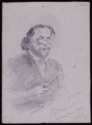 Portrett av JT Micklethwaite, ca. 1893 (blyant på papir)
