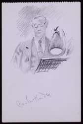 Portrett av Martin Hardie, ca. 1931 (blyant på papir)