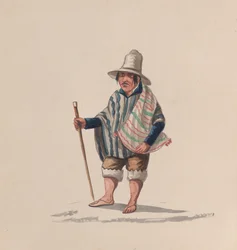 A Peruvian man, from a group of drawings depicting Peruvian costume, ca. 1848.    1139723   no       norwegian Successfully Translated  Original: The Knights Dream Translat: The Knight