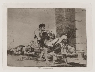 Til kirkegården, plate 56 fra The Disasters of War