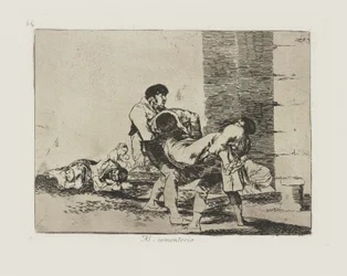 Til kirkegården. (Til kirkegården.), pl. 56 fra serien The Disasters of War