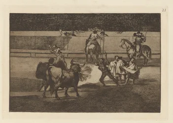 Fire Banderillas (Banderillas with Firecrackers), Plate 31 fra Bullfighting