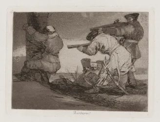Barbarianer! (Barbarians!), Plate 38 fra The Disasters of War