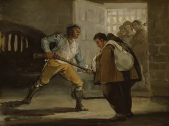 Maragato truer broder Peter av Zaldivia med pistolen sin, ca. 1806.