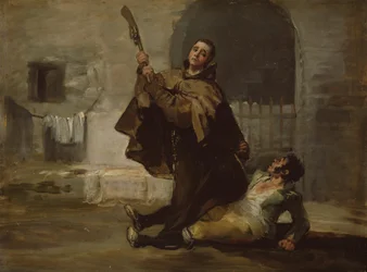 Friar Pedro Clubs El Maragato with the Butt of the Gun, ca. 1806.