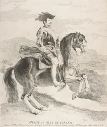 Filip IV til hest, etter Velázquez, 1778.