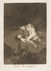 Plate 62 fra Los Caprichos: Hvem ville trodd det Quien lo creyera!, 1799.