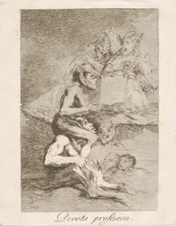 Plate 70 fra Los Caprichos: Devout Profession Devota profesion., 1799.