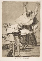 Plate 80 fra Los Caprichos: Det er på tide Ya es hora., 1799.