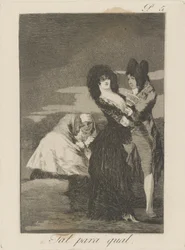Tal para qual. (To like.), pl. 5 fra serien Los caprichos