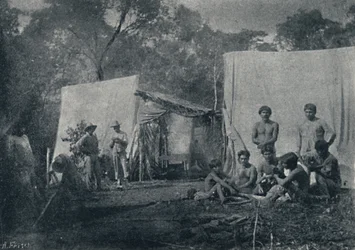 Guaranys besøker en leir, 1895