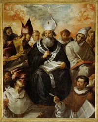 Sankt Basilius dikterer doktrinen sin - Sankt Basilius dikterer dogmene sine …